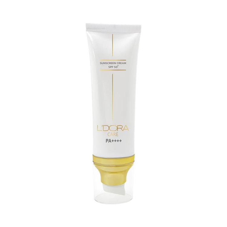 کرم ضدآفتاب +SPF50 بی رنگ مناسب انواع پوست لدورا کر ۸۰ میلی لیتر